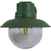 LINDBY Lampada da parete per esterni Celinor, verde, acciaio, E27