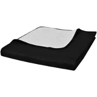 vidaXL Trapunta bifacciale Copriletto Copriletto nero/bianco 230x260cm
