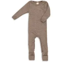 Engel Children's Pyjama Suit with Leg Cuffs Tuta outdoor Bambini (50/56, marrone)