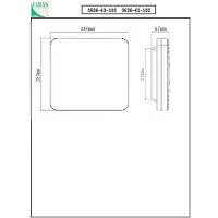 FABAS LUCE Folk Plafoniera da esterno a LED, sensore, 28 x 28 cm, bianco, IP65