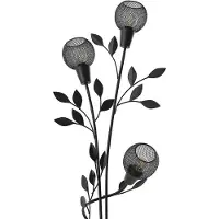 LINDBY Lampada da terra fiorentina Kanye, 160 cm, nera, a 3 luci