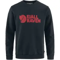 Fjällräven - Felpa in cotone biologico - Fjällräven Logo Sweater M Black per Uomo in Cotone - Taglia L - Nero
