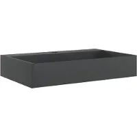 vidaXL Lavabo 60x38x11 cm Fusione minerale/marmo nero opaco