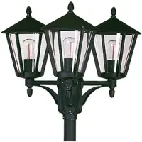 ALBERT LEUCHTEN Lampione 3 luci stile rustico 680, nero