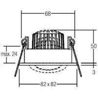 Brumberg spot incasso IP65 angolare on/off titanio
