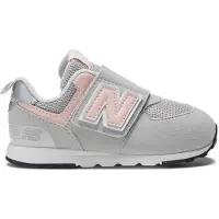 New Balance unisex per bambino. NW574V1 Scarpe da ginnastica 574 New-b grigie (18.5 W), Basso, Velcro, Casual, Grigio, moda per bambini