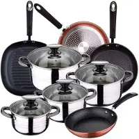 San Ignacio Set Di Pentole E Padelle Dina 20/24/28 Cm Pk3745 8 Pezzi