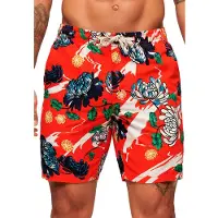 Superdry per uomo. M7110432A Bermuda rossi (XL), Rosso, Casual, Cotone