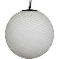 LUCANDE Lampada a sospensione Kestralia, bianco, vetro, Ø 36,8 cm, E27