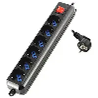 Eminent Cavo di prolunga EW3924 1,5 m 6 prese CA Nero