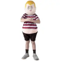 MOM Pantaloni Pugsley Addams. Maglietta Con Pancia E Maschera Costume Da Bambino