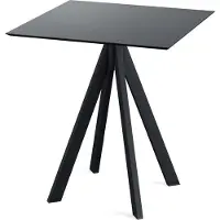 Essentials Infinity - Tavolo da giardino, struttura nera + piano in HPL nero, 70x70 cm, 1 pezzo