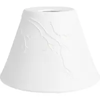 Clayre & Eef Paralume per lampada a sospensione Ø 15x10 cm Uccelli di porcellana bianca su rami
