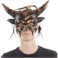 MOM Maschera Steampunk Con Corna