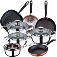 San Ignacio Set Di Pentole E Padelle 20/24/28 Cm Pk3748 7 Pezzi