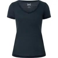Super.natural Women's Sierra 140 V Neck Maglia merino Donna (S, blu)
