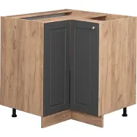 Vicco Mobile ad angolo cucina Fame-Line Antracite-oro 80.5 cm senza piano di lavoro, Model 38348