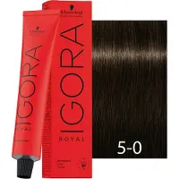 Schwarzkopf Professional Igora Royal Tinta Permanente per Capelli 60ml 5-0 Castano Chiaro Naturale — Tinta per capelli