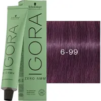 Schwarzkopf Professional Igora Zero Amm 6-99 Biondo Scuro Viola Extra 60ml — Tinta permanente