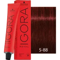 Schwarzkopf Professional Igora Royal Tinta permanente per capelli 60ml 5-88 Castano chiaro rosso extra — Tinta per capelli