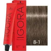 Schwarzkopf Professional Igora Royal 8-1 Biondo chiaro Cendre 60ml — Tinta per capelli