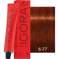Schwarzkopf Professional Igora Royal 6-77 Biondo Rame Scuro Extra 60ml — Tinta per capelli