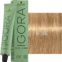 Schwarzkopf Professional Igora Zero Amm 9-55 Biondo Extra Chiaro Dorato Extra 60ml — Tinta per capelli