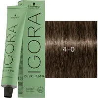 Schwarzkopf Professional Igora Zero Amm 4-0 Castano medio naturale 60ml — Tinta permanente