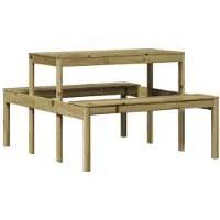 vidaXL Tavolo da pic-nic 110x134x75 cm Legno di pino impregnato