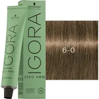 Schwarzkopf Professional Igora Zero Amm 6-0 Biondo Scuro Naturale 60ml — Tinta permanente