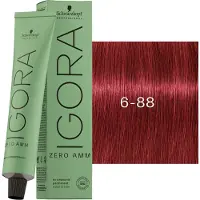 Schwarzkopf Professional Igora Zero Amm 6-88 Biondo Scuro Rosso Extra 60ml — Tinta per capelli