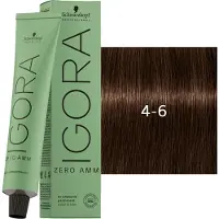 Schwarzkopf Professional Igora Zero Amm 4-6 Castano Cioccolato Medio 60ml — Tinta per capelli