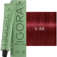 Schwarzkopf Professional Igora Zero Amm 5-88 Castano Chiaro Rosso Extra 60ml — Tinta permanente