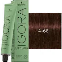 Schwarzkopf Professional Igora Zero Amm 4-68 Castano Medio Rosso Cioccolato 60ml — Tinta per capelli