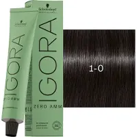 Schwarzkopf Professional Igora Zero Amm 1-0 Nero Naturale 60ml — Tinta permanente