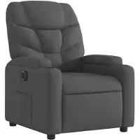 vidaXL Recliner elettrico in tessuto nero