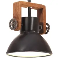 vidaXL Lampada a sospensione in stile industriale 25 W nero rotonda 19 cm E27