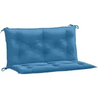 vidaXL Cuscini per panca da giardino 2 pz. Tessuto blu melange 100x50x7 cm