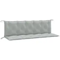 vidaXL Cuscini per panca da giardino 2 pz. Tessuto melange grigio chiaro 180x50x7 cm