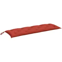 vidaXL Cuscino per panca da giardino in tessuto melange rosso 150x50x7 cm