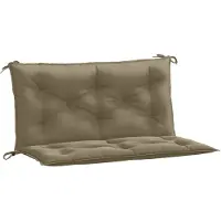 vidaXL Cuscini per panca da giardino 2 pz. Tessuto Melange Taupe 100x50x7 cm