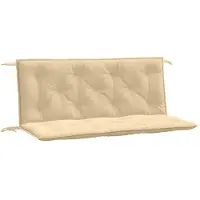 vidaXL Cuscini per panca da giardino 2 pz. Tessuto Melange Beige 120x50x7 cm