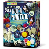 4M Kit Da Colorare Kidzmaker/glow In The Dark/space Rock Painting