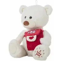 Creaciones Llopis Messaggero Orso Bianco Teddy 35 Cm