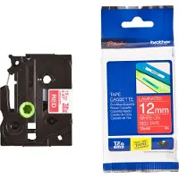 Brother Nastro TZe-435 - Bianco su rosso (12 mm)