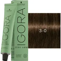 Schwarzkopf Professional Igora Zero Amm 3-0 Castano Scuro Naturale 60ml — Tinta per capelli