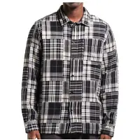 DEDICATED Shirt Rute Flannel Patchwork Camicia Uomo (S, grigio)