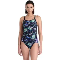 Arena Women's Fun Planet Swimsuit Super Black Multi Black Taglia: 36 | Costumi Interi Outlet | Donna | Nero