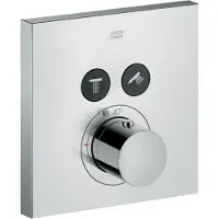 Hansgrohe AXOR Starck ShowerSelect Thermostat carré à encastrer pour 2 consommateurs, 36715000, 36715000