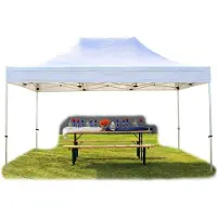 TOOLPORT 3x4,5m gazebo pieghevole PES, PROFESSIONAL alluminio, bianco